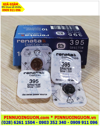 Renata 395 _Pin SR927SW; Pin đồng hồ 1.55v Silver Oxide Renata 395 _Pin SR927SW chính hãng /Loại vỉ 1viên 